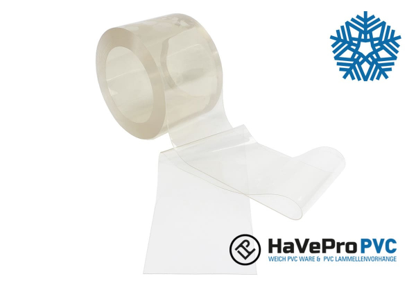 PVC Streifen extrem Kältefest 300 x 3mm transparent Meterware